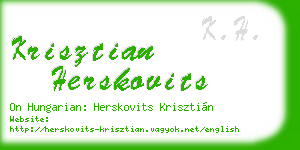 krisztian herskovits business card