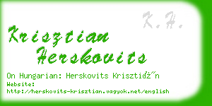 krisztian herskovits business card